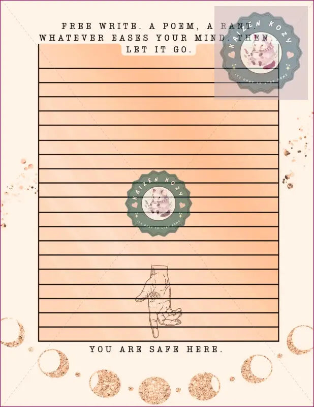 As Above So Below Digital Guided Wellness Journal Bundle | PDF Printable Mental Health Tracker Printable Wellness