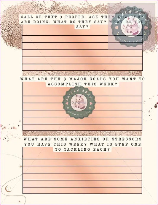 As Above So Below Digital Guided Wellness Journal Bundle | PDF Printable Mental Health Tracker Printable Wellness