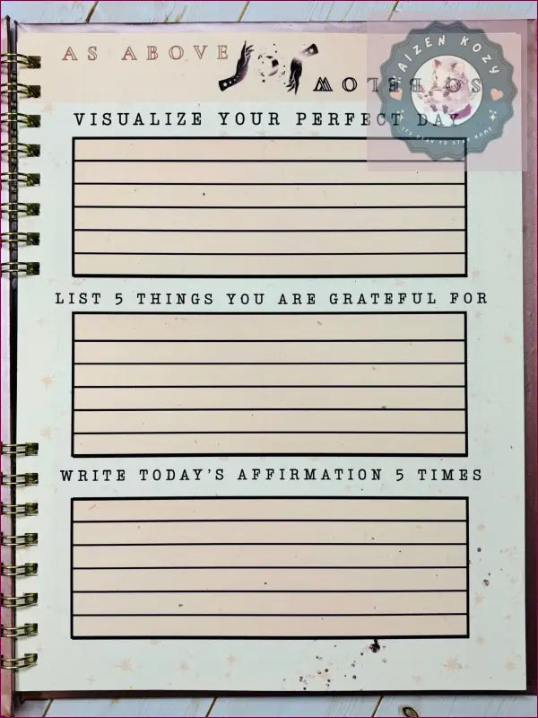 As Above So Below | Mental Health Journal Guided Journal