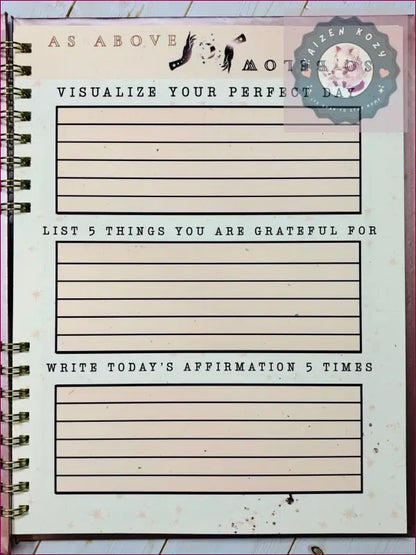 As Above So Below | Mental Health Journal Guided Journal