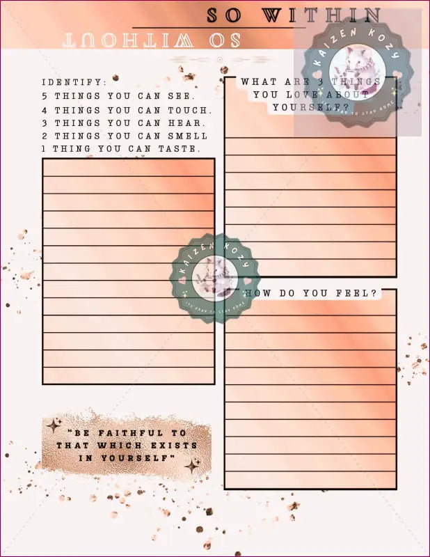 As Above So Below | Mental Health Journal Guided Journal