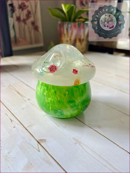 Floral Mushroom Container Resin Crafts