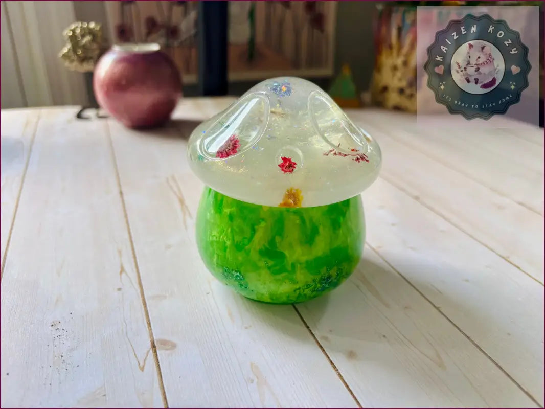 Floral Mushroom Container Resin Crafts