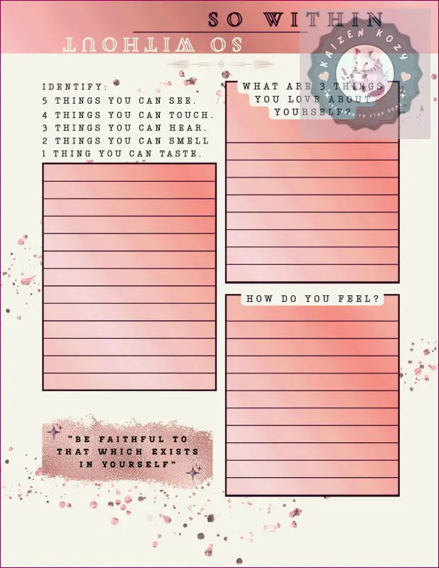 Reach for the Stars | Mental Health Journal Guided Journal