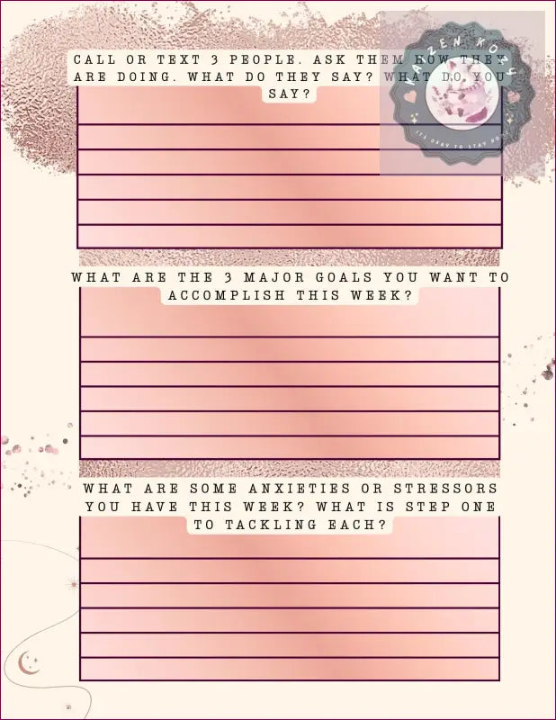 Reach for the Stars | Mental Health Journal Guided Journal