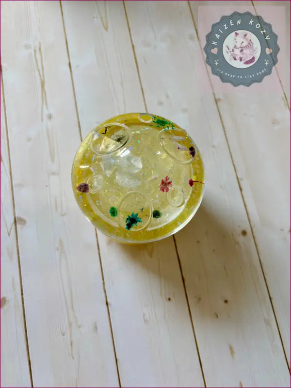 Yellow Mushroom Container Resin Crafts